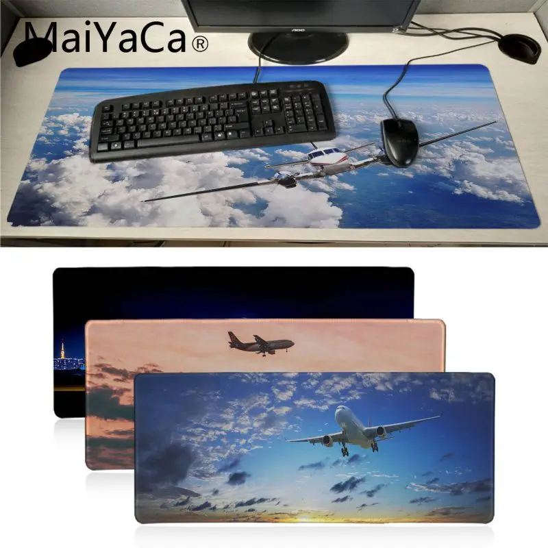 

MaiYaCa New Arrivals plane in the sky Office Mice Gamer Soft Mouse Pad Professional Gaming Mousepad Grande Keyboard Mat desk mat
