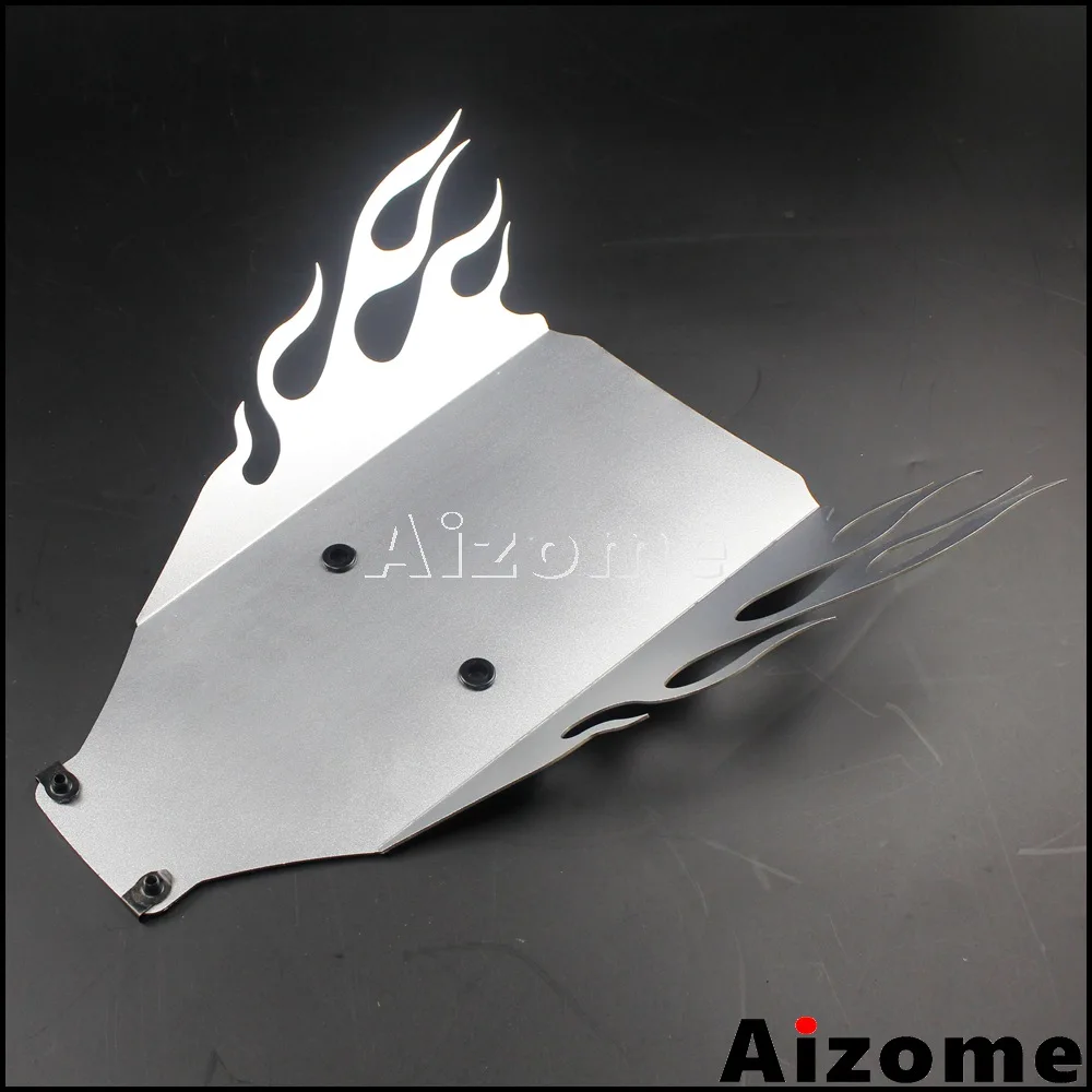 

1x Motorcycle Silver Fire Flame Lower Belly Pan Under Wing For Suzuki Hayabusa GSX1300R GSX 1300R 1999-2007