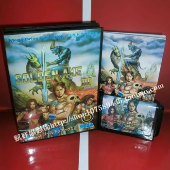 

Sega MD game - Golden Axe 3 with Box and Manual for 16 bit Sega MD game Cartridge Megadrive Genesis system