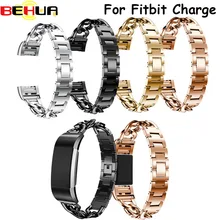 Ремешок из нержавеющей стали для ковcharge 2 однорядные ковбойские цепи металлический ремешок для часов аксессуар для Charge2 роскошный ремешок на запястье