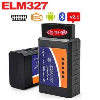 

100PCS/Lot+DHL Freeship Universal Vehicle OBD OBD-II elm327 bluetooth obd2 diagnostic tool ELM 327 V2.1 Bluetooth Car Interface