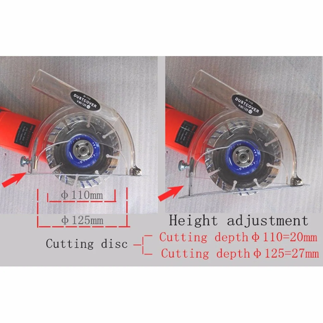 Прозрачная режущая Пылезащитная кожух шлифовальная крышка " /4"/" пильные диски для ручного углового шлифовального станка аксессуары для электроинструмента