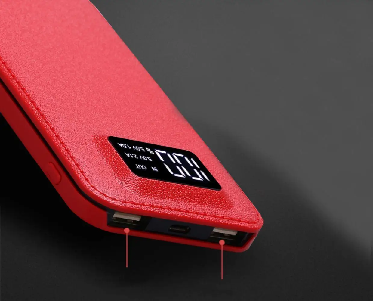 10000 мАч портативное зарядное устройство для быстрой зарядки 2 USB LCD мобильных