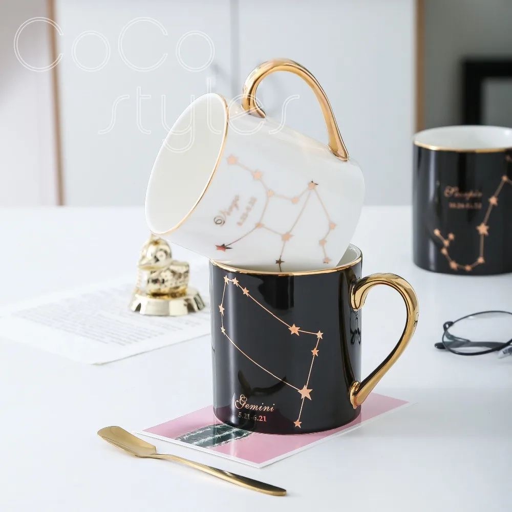

Cocostyles InsFashion creative ceramic mugs with handle for modern home decor