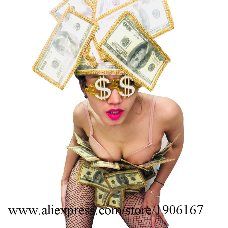 US dollar art design gogo bar ds costume sexy bikini performance clothing9