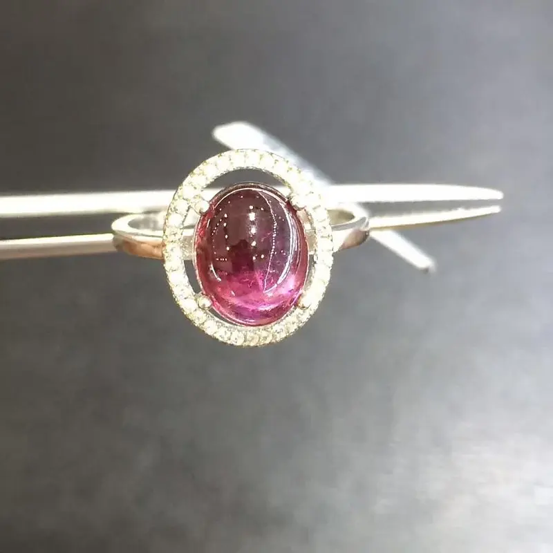 

Anillos Qi Xuan_Trendy Jewelry_Tourmaline Stone Elegant Woman Rings_S925 Solid Sliver Fashion Rings_Manufacturer Directly Sales