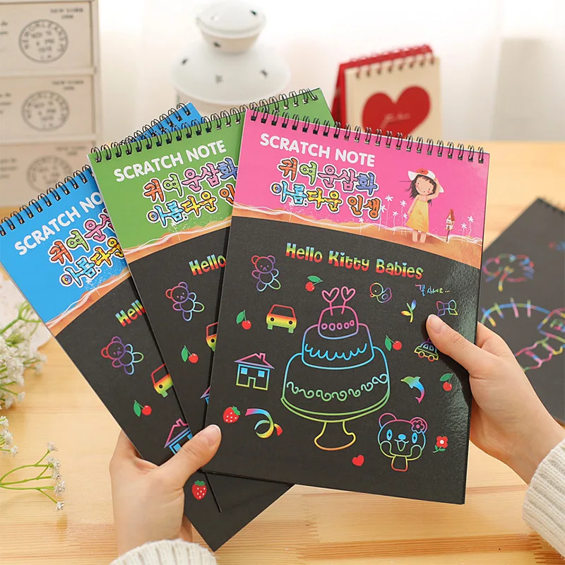 

YL815 large hand-painted painting notebook DIY scratch coating scraping painting