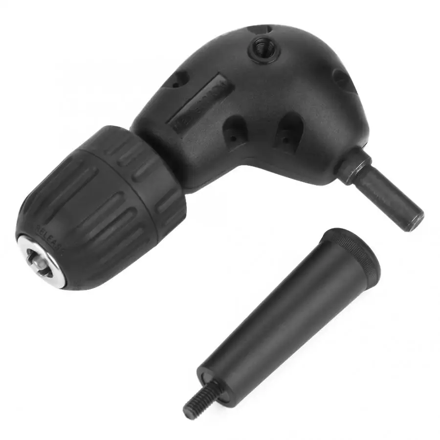 

3/8" Right Angle Adapter 90 Degrees Electric Drill Attachment 9.5mm Round Shank Keyless Chuck Jaw Chuck 0.8-10mm / 0.03-0.4in