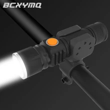 

Super Light USB Rechargeable T6 LED Cycling Bike Bicycle Light Head Front Lights Zoomable Flash Light With Stent