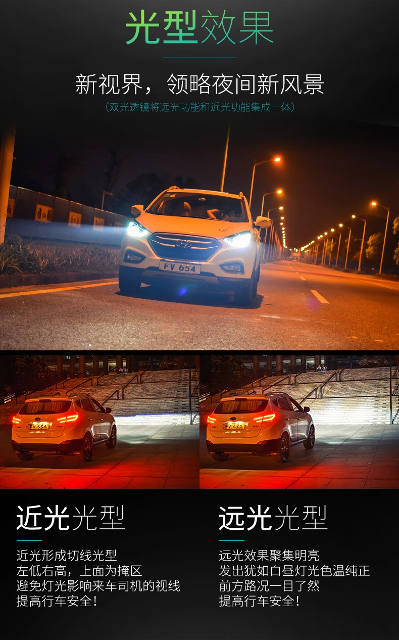 Автомобильный Стайлинг для hyundai IX35 фара в сборе 2010-2013 для hyundai IX35 светодиодный светильник Биксеноновая линза h7 с комплектом hid 2 шт