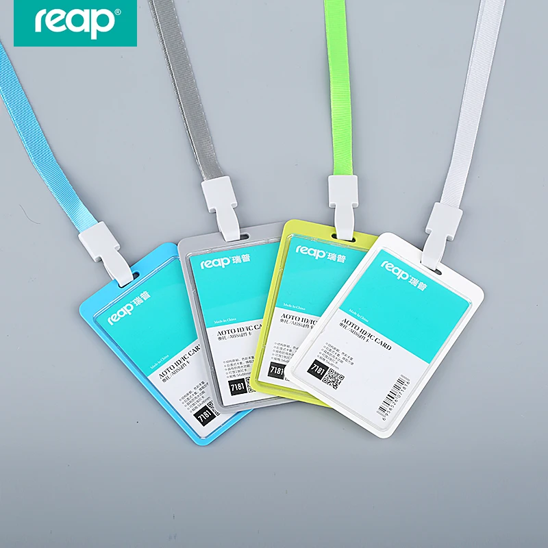 

7181 New Id Card Case With Lanyards Badge Staff Identification Badges Card Holder Company Supplies (Standard Size)