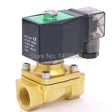 PW-15 Тип штепсельной вилки AC 110 V переменного тока 0~ 10bar 2/2 способ ходовые непосредственные действующие NC латунь G1/" bsp воды, масла, воздушный клапан Соленоидный клапан FKM уплотнение отверстие 15 мм