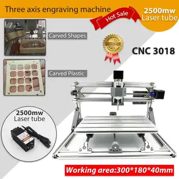 

CNC DIY 3018 Wood Router KIt 3 Axis pcb Milling Machine Engraving Machine 2500mw