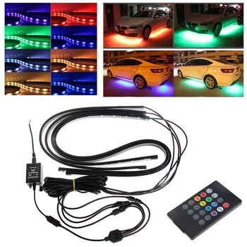 

RGB LED Strip Under Car Tube Underglow Underbody Glow System Neon Light Remote