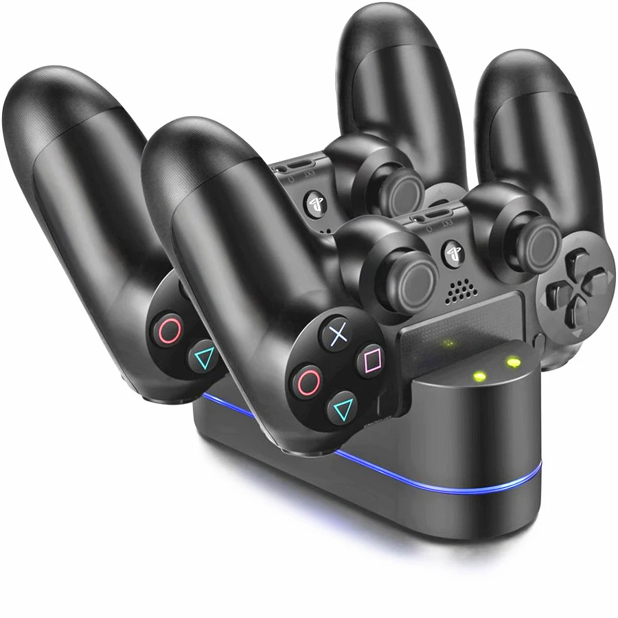 Контроллер PS4 зарядное устройство для sony PS4/PS4 Pro/PS4 тонкий DualShock 4 контроллер, двойной USB светодиодный индикатор светильник