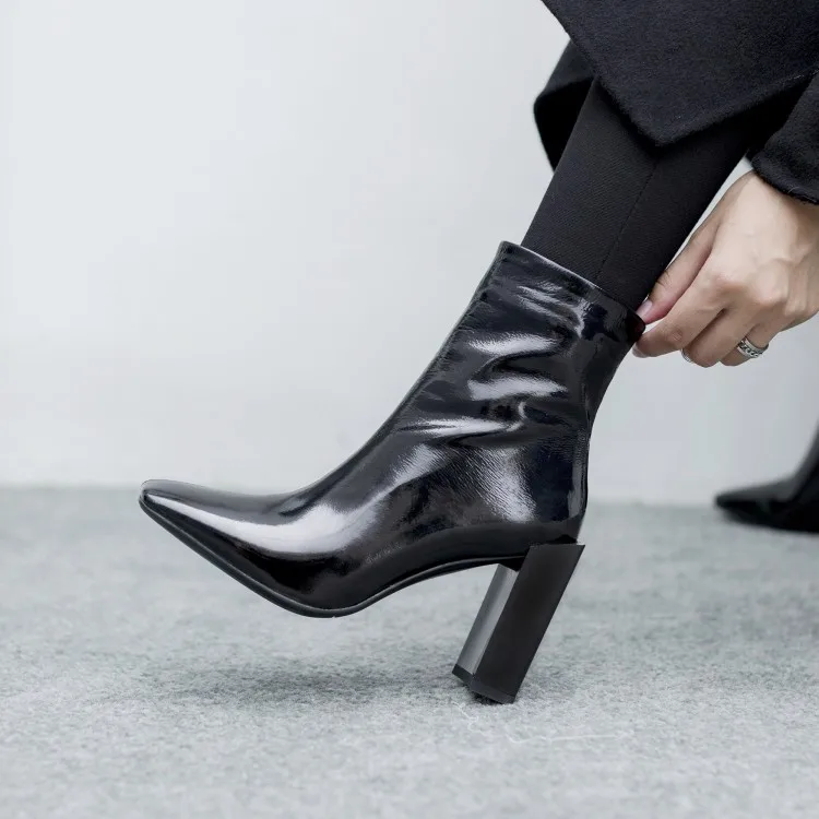 booties with square heel