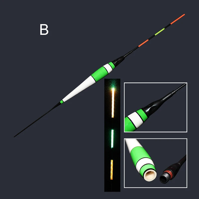 Светящееся освещение Рыболовные Поплавки прочный Плавучий Рыбалка дрейф с батареей BHD2 - Цвет: B