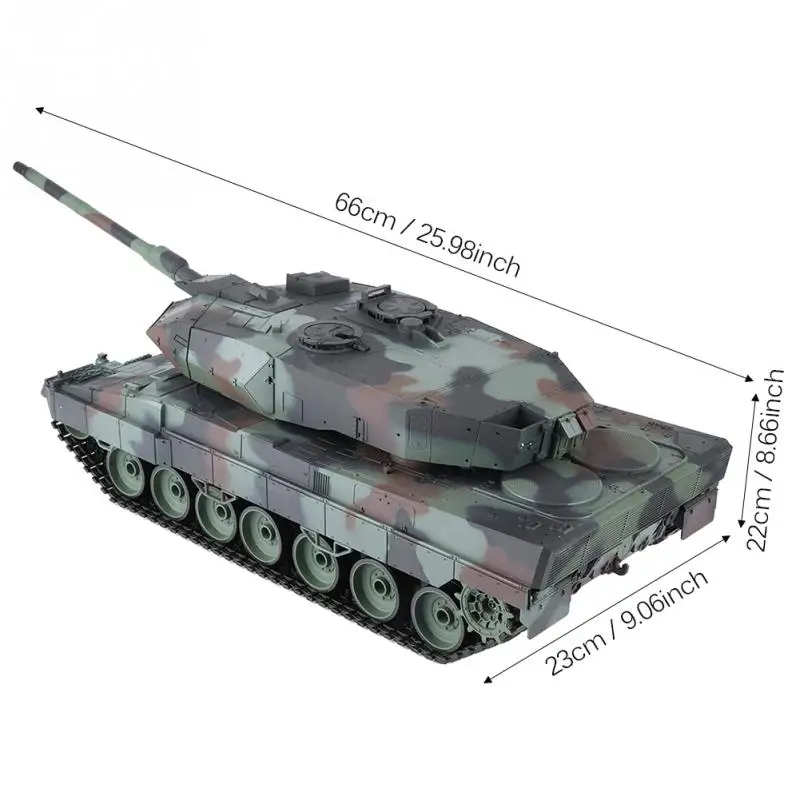 Heng Long 2 4 ГГц RC Leopard Tank 1/16 пульт дистанционного управления немецкий A6 Battle World sixation