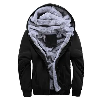 

Male Autumn Winter Warm Thick Hoodie Solid Moleton Masculino Sweatshirt New Tracksuit Men Fashion Thicken Velvet Casual Hooded