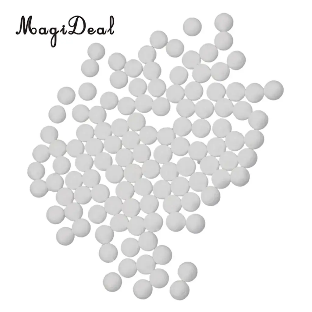Phenovo 100pcs 15mm  DIY Party White Modelling Craft Polystyrene Foam Balls For DIY Christmas Party Decoration Supplies Gifts