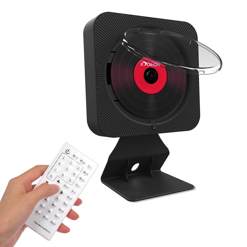 

AV Port DVD Player Portable Wall Mounted Bluetooth HiFi CD Music Player with Remote Control FM Radio Boombox Desk Stand