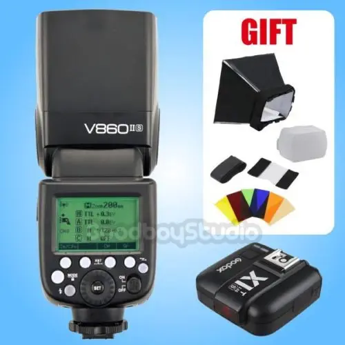 

Godox Ving V860II V860II-S TTL 2.4G Li-ion Battery Flash Speedlite + XT1-S Flash Trigger Transmitter for Sony (FREE GIFT)