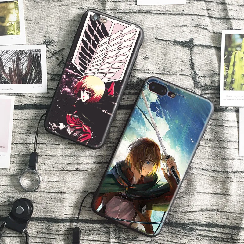 

Armin Arlelt Attack on Titan Soft Silicone Phone Case Cover Shell For Apple iPhone 6 6s 6Plus 6sPlus 7 8 7Plus 8Plus X