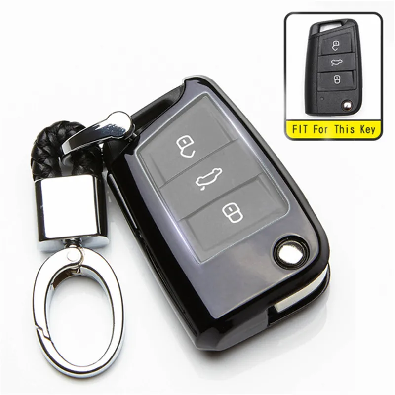 

TPU Car Key Cover Case For Seat Ateca Leon Cuptra Ibiza 2015 2016 2017 2018 2019 Car Key Shell For Skoda Combi Octavia A7 Kodiaq