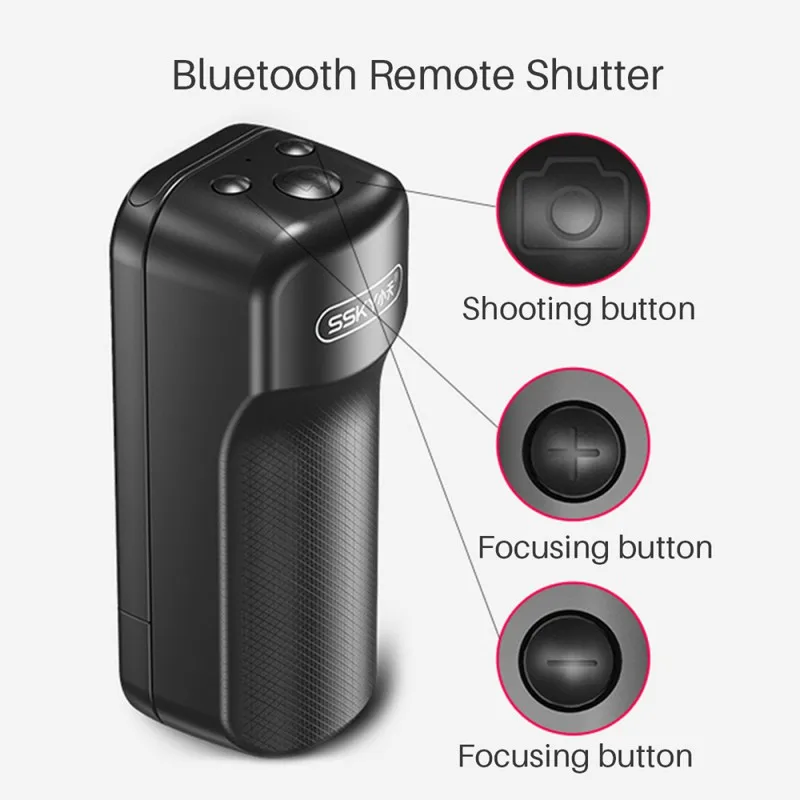 Беспроводной держатель для селфи-руля с рукояткой Bluetooth для фотосъемки с затвором для iPhone Xiaomi Bluetooth Shutter