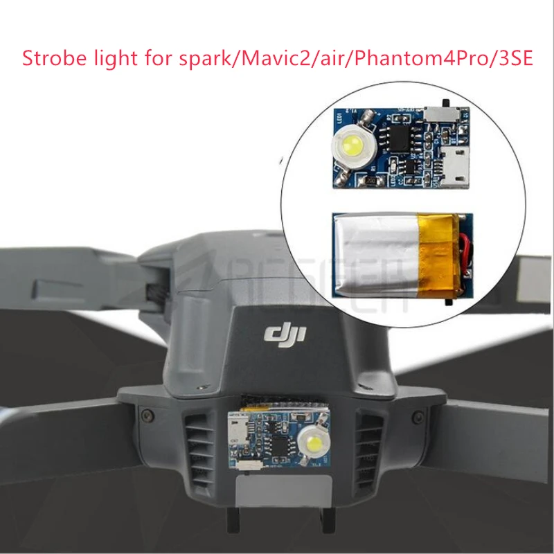 Flash Strobe Lamp Night Flight Lights For DJI Mavic Air//Pro Spark Phantom Drone