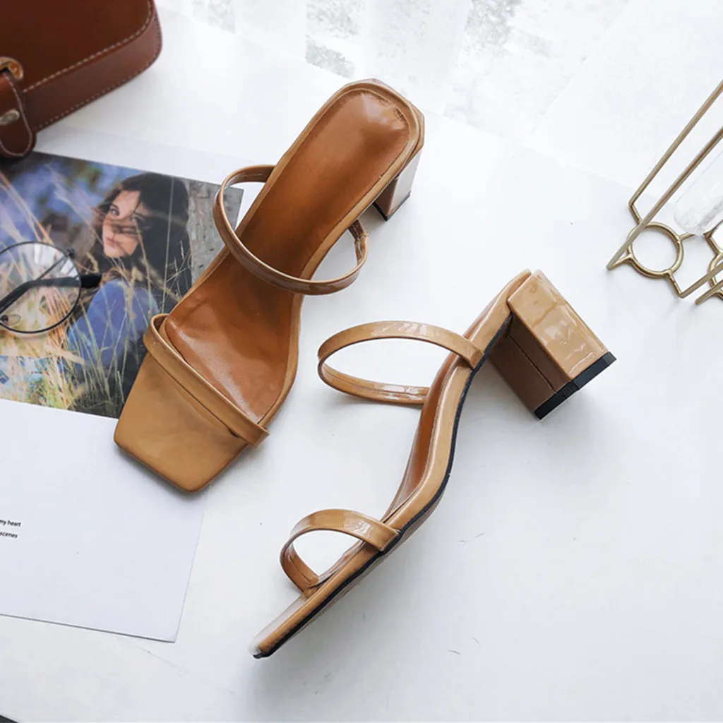 

New Summer Fashion Cloth Bow Women's Fashion Casual Open Toe Outdoor Solid Colors Slippers Square Heels Shoes шлепки женские#63