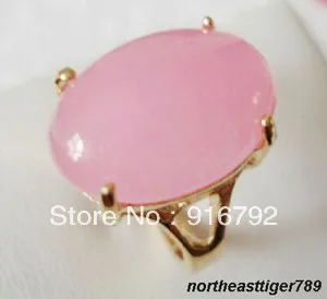 

free shipping P&P *******Charm Pink stone Bead 18KGP Ring size: 6.7.8.9