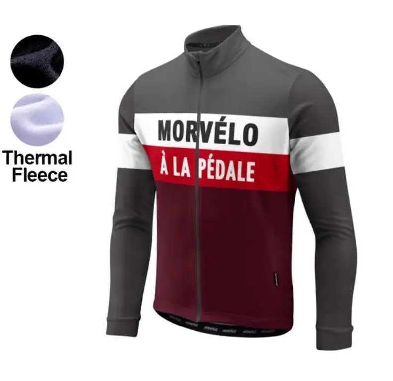 morvelo Велоспорт Джерси зимний длинный велосипед тепловой флис Ropa Roupa De Ciclismo Invierno Mujer Mtb Одежда - Цвет: as picture