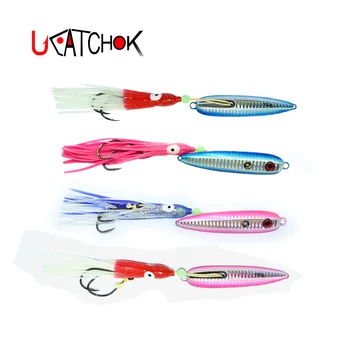 

2pcs 150g Inchiku lead jig lure marine boat slow casting rock fish bait silicone squid tentacle rubber skirt hook rig jig bait