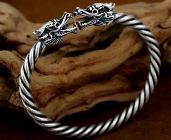 

Sterling S999 silver Bangles 999 Bangle dragon opening trendy bracelet