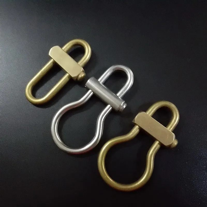 

Handmade Stainless Steel Keychain Creative Anti-lost Brass Utility Pocket Multi Tool Waist Car Key Ring High Quality