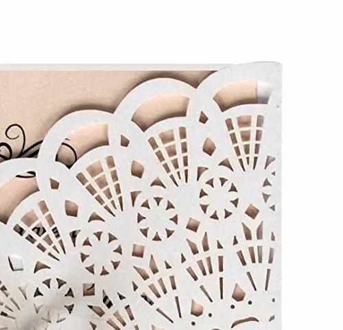  White and Pink Wedding Invitations - Set Of 50 - 32717505528