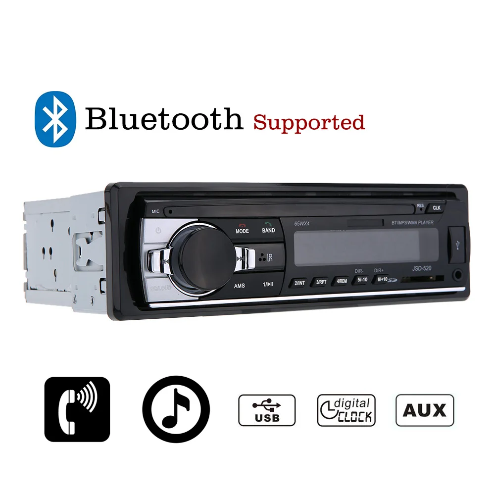 

12V In-dash 1 Din BT V2.0 car Stereo Autoradio Car audio player with FM/Aux Input/SD/USB/MP3/MMC/WMA for BMW ford VW