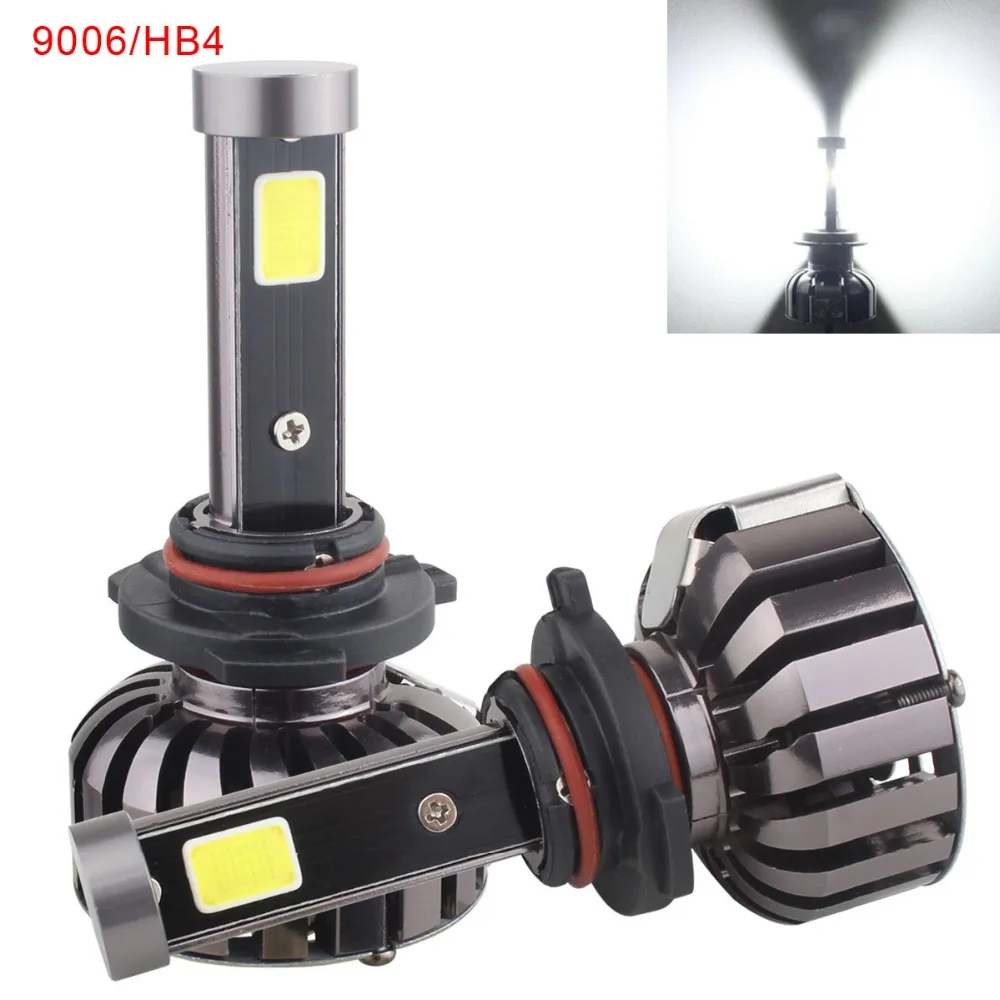 9006 HB4 80 Вт COB светодиодные фары преобразования лампы Kit 360 градусов