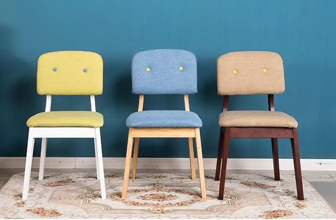 Arte de pano cadeira de jantar de madeira real. cadeira do escritório de turismo