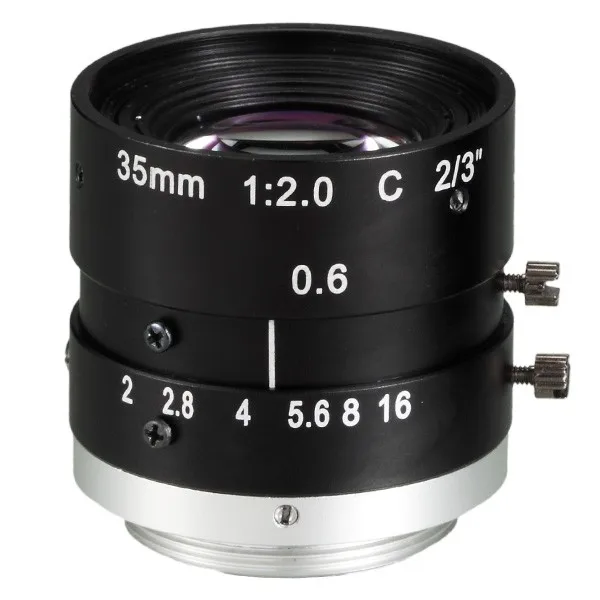 5 мегапикселей 2/3 &quotF1.6 16C 35 мм C крепление линзы машинного зрения для промышленной