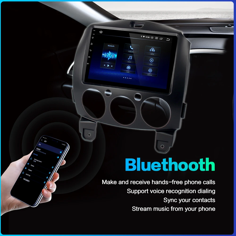 Автомобильная Система DSP Dasaita 1DIN Android 10 0 для MAZDA 2 радио 2010 2011 2012 2013 GPS навигация