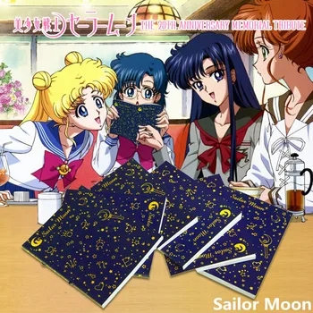 

Top Quality Anime Sailor Moon Cosplay Prop Tsukino Usagi Notebook Child Adult Journal Writing Book 80Pcs/Set Collection Gift New