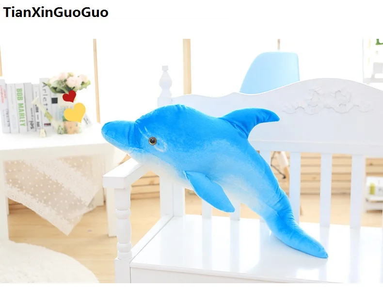 

about 70cm cartoon dolphin plush toy soft doll throw pillow birthday gift w2322