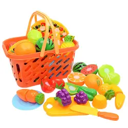 1 Набор 23 шт./компл. Ptetend Play игрушка пластиковые фрукты овощи режущие игрушки раннего развития обучающая игрушка для ребенка цвет случайный