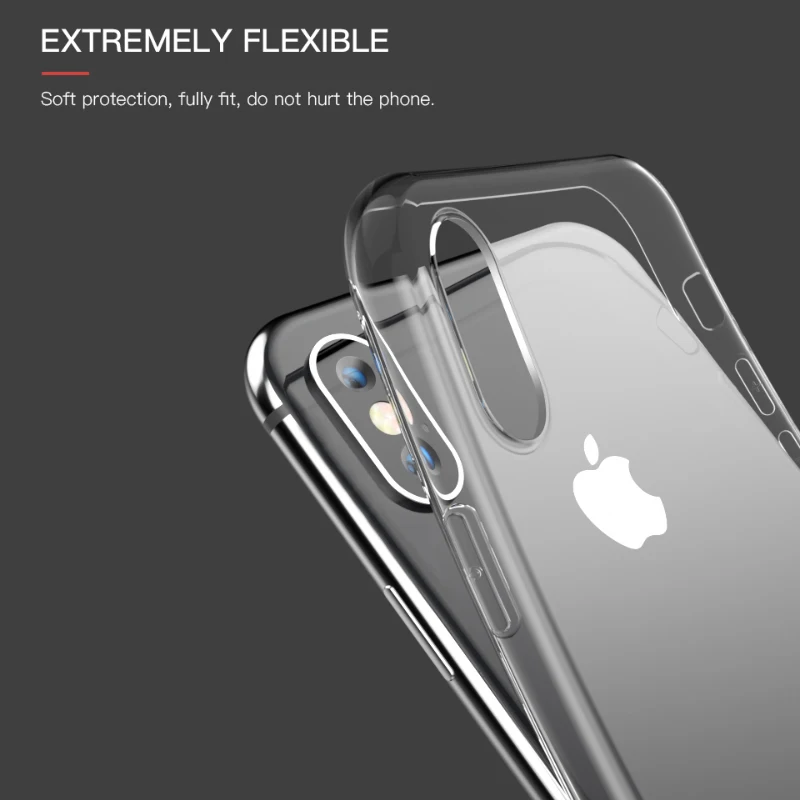 Чехол для телефона PZOZ iPhone X Роскошный прозрачный силиконовый чехол из ТПУ мягкий