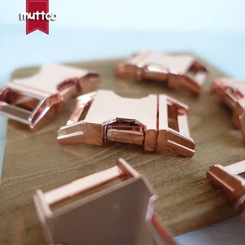 

20pcs/lot wholesale DIY for Dog Collar rose gold 20mm diy backpack zinc alloy buckle dog cat collar release buckle DCK-005