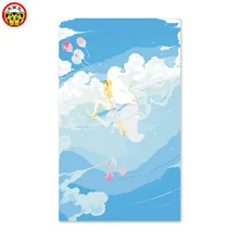 Цифровая картина девушка с полярным медведем синяя картина с изображением моря по номерам поверхности озера