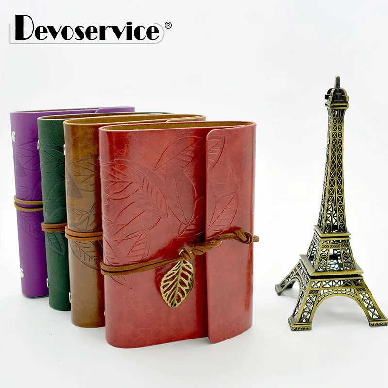 1 Pcs Faux Leather Multicolor Notebooks and Journals Spiral Bound Kraft