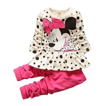 Одежда для детей г. Осенне-зимняя одежда для маленьких девочек футболка+ штаны, комплект из 2 предметов Детский костюм, спортивный костюм для девочек, комплекты одежды